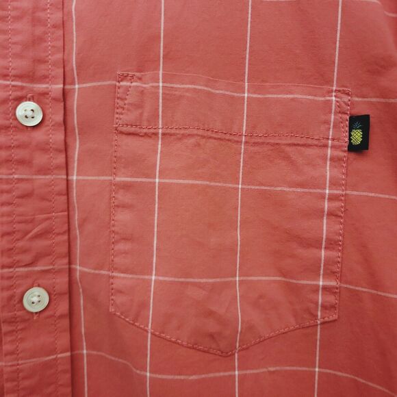 Chubbies Long Sleeve Button Up Shirt Mens XL Pink Plaid Check Cotton Pocket - Picture 5 of 8
